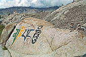Ladakh - Graved stone close to Shey palace